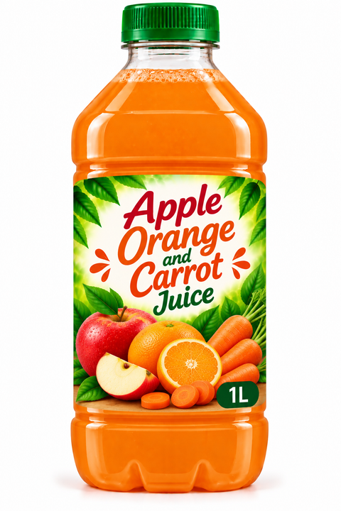 Apple Orange and Carrot Juice - (1L)
