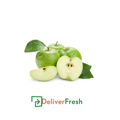 Green apples with a halved apple on DeliverFresh.