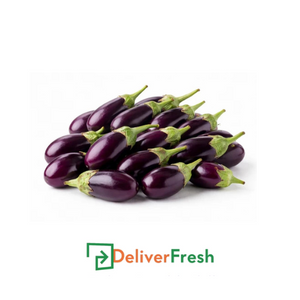 Baby eggplants with 'Deliver Fresh'