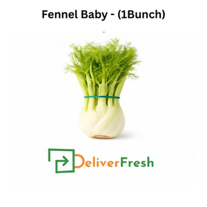 Bunch of fennel with 'Deliver Fresh'