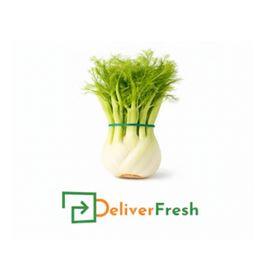 Bunch of fennel with 'Deliver Fresh'