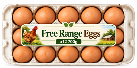 Free Range Eggs x12 - (700g)