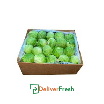 Box of Ice Burg lettuce with DeliverFresh