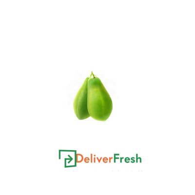 Two green papayas with DeliverFresh