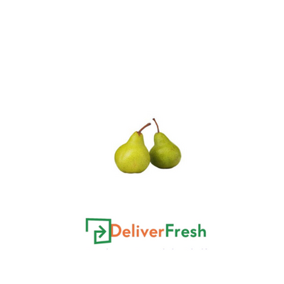 Two green pears with DeliverFresh