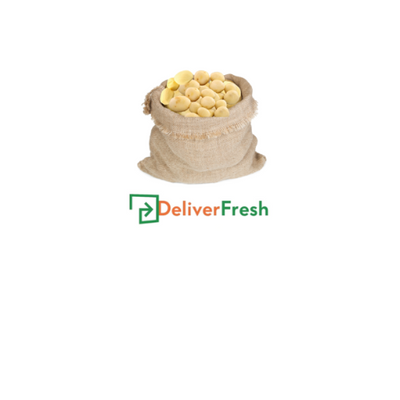 Bag of peeled potatoes with 'DeliverFresh'