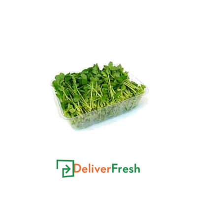 Box of snow pea tendrils with DeliverFresh