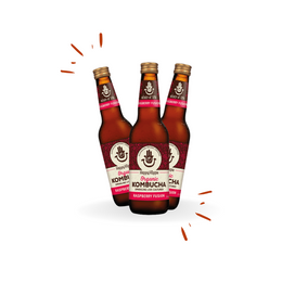 12 x Raspberry Fusion Organic Kombucha 330ml - Box