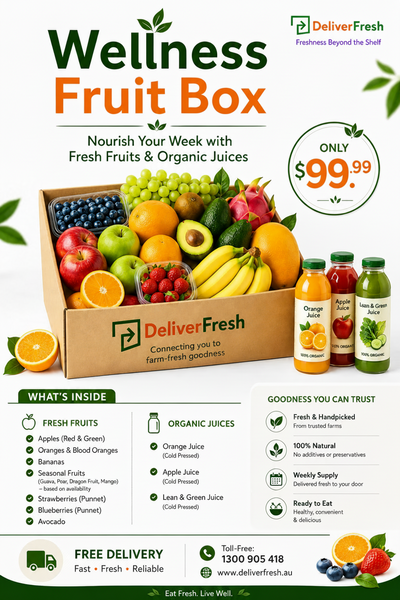 Wellness Fruit Box โ Weekly Fresh Fruit & Organic Juice