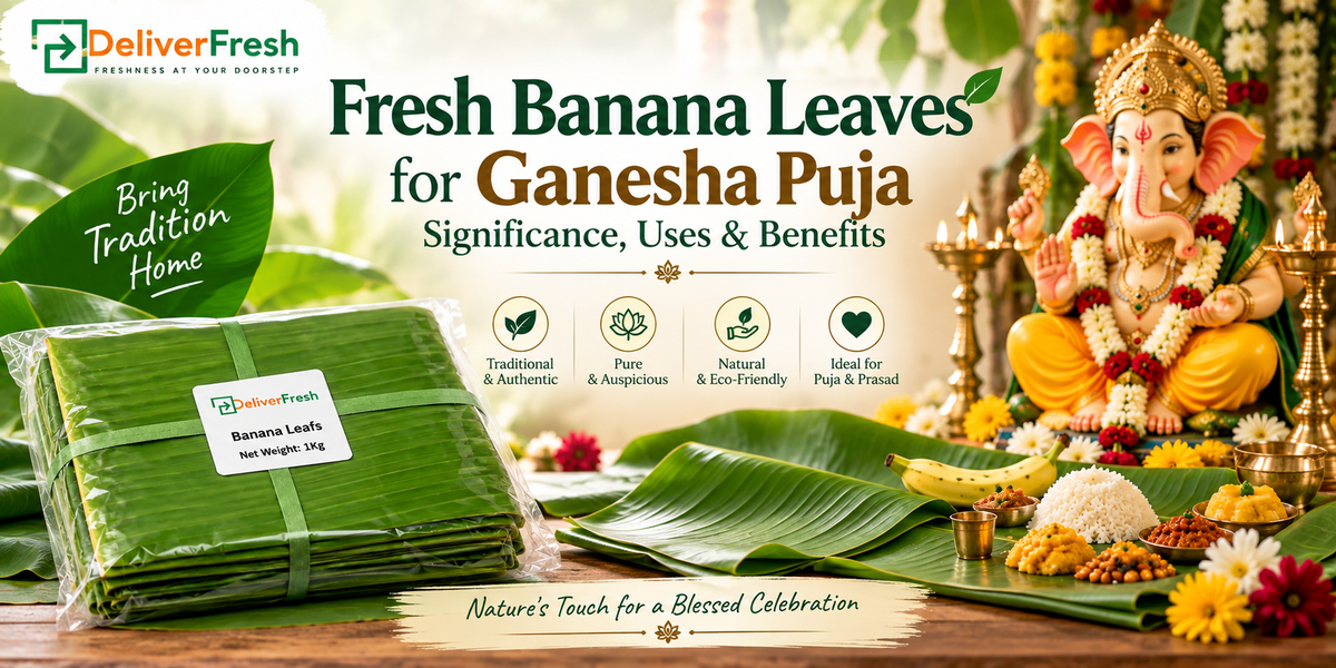 Fresh Banana Leaves for Ganesha Puja: Significance, Uses & Benefits | Deliver Fresh