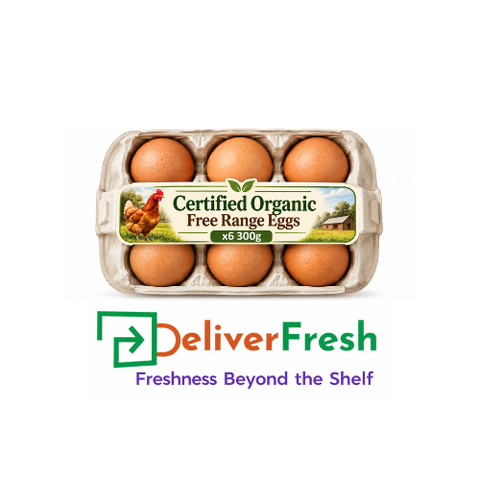 Certified Organic Free Range Eggs x6 - (300g)