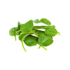 A small bunch of fresh baby spinach leaves.