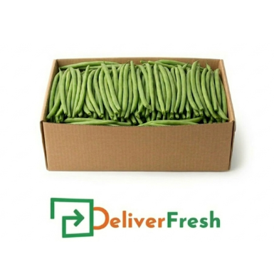 Box of green beans with 'Deliver Fresh' 