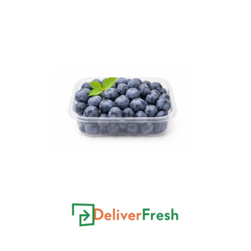 Tray of blueberries with DeliverFresh
