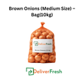 Brown Onions (Medium Size) – Bag(10kg)