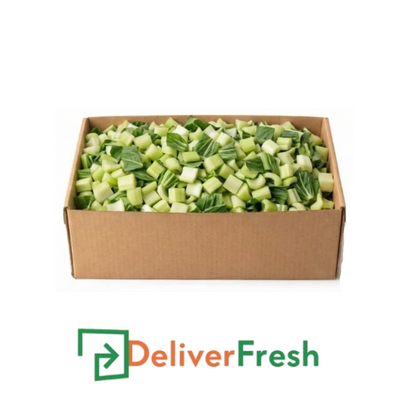 Box of diced bok choy with DeliverFresh 