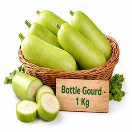 Fresh bottle gourd per kg from DeliverFresh, premium quality lauki for daily cooking, retail and wholesale vegetable supply