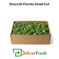 Box of broccoli florets small cut with 'Deliver Fresh' 