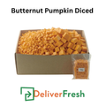 Box of diced butternut pumpkin diced with 'Deliver Fresh' 