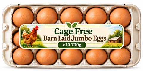 Cage Free Barn Laid Jumbo Eggs x10 - (700g)