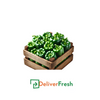 Box of green capsicums with 'Deliver Fresh' 