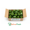 Box of green capsicums with DeliverFresh 