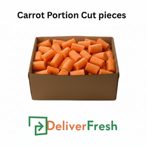 Box of carrot portion cut pieces with DeliverFresh 