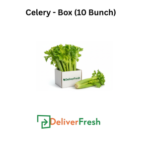 Box of celery with DeliverFresh