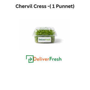 Container of chervil cress with DeliverFresh
