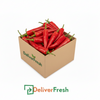 Box of red chilies with 'DeliverFresh' 