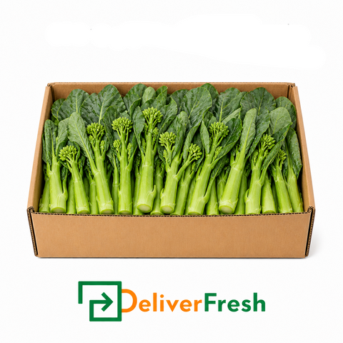 Box of Chinese broccoli with DeliverFresh