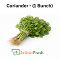 Bunch of coriander with 'Deliver Fresh' 