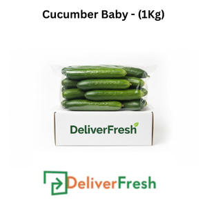 Pack of cucumbers in a DeliverFresh 