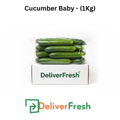 Pack of cucumbers in a DeliverFresh 