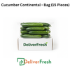 Bag of Cucumber Continental with DeliverFresh 