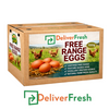 Box of free range eggs with DeliverFresh 
