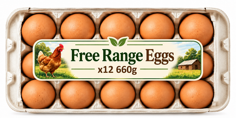 Free Range Eggs x12 - (660g)