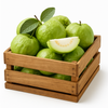 Fresh guava box 15kg from DeliverFresh, premium green guavas packed in wooden crate for retail and wholesale fruit supply