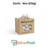 Box of garlic with 'DeliverFresh' 