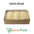Box of diced garlic with 'Deliver Fresh' 
