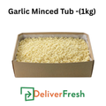 Box of minced garlic with 'Deliver Fresh' 