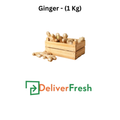 Wooden crate ginger with 'DeliverFresh'