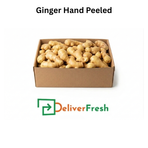 Box of hand-peeled ginger with DeliverFresh 