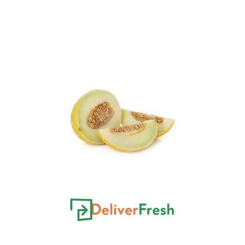 Honeydew melons with a slice with DeliverFresh.