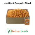 Box and bag of diced pumpkin with 'Deliver Fresh' 