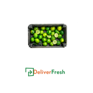 Box of limes with 'Deliver Fresh' 