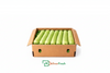 Box of long melons with 'Deliver Fresh'
