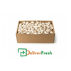 Box of sliced mushrooms with 'Deliver Fresh' 