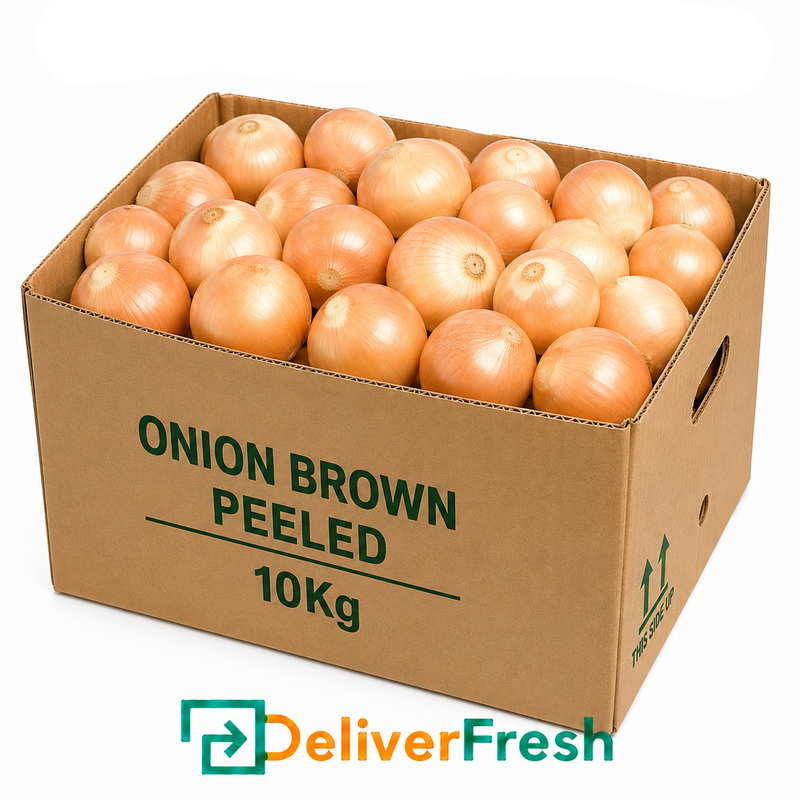 Onion Brown Peeled - Box (10Kg)