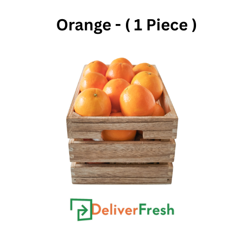 Wooden crate with oranges and DeliverFresh